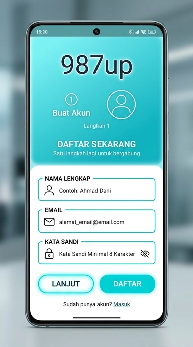 Cara Mudah Registrasi Akun 987up untuk Android