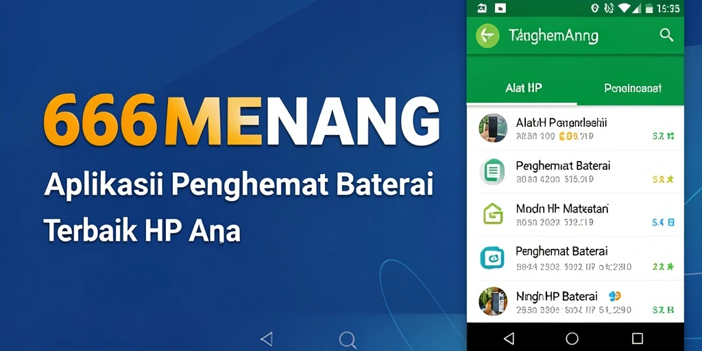 Tampilan antarmuka aplikasi 666MENANG yang memudahkan penghematan baterai.