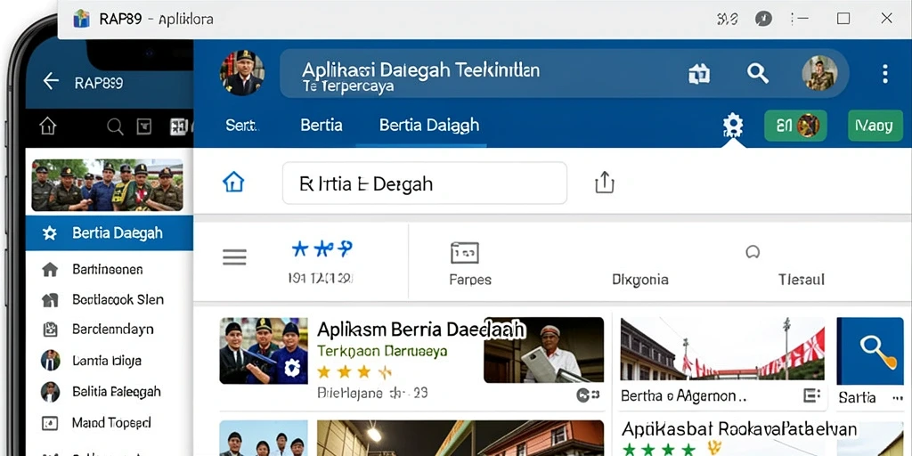 Tampilan antarmuka aplikasi RAP89 yang informatif dan menarik.