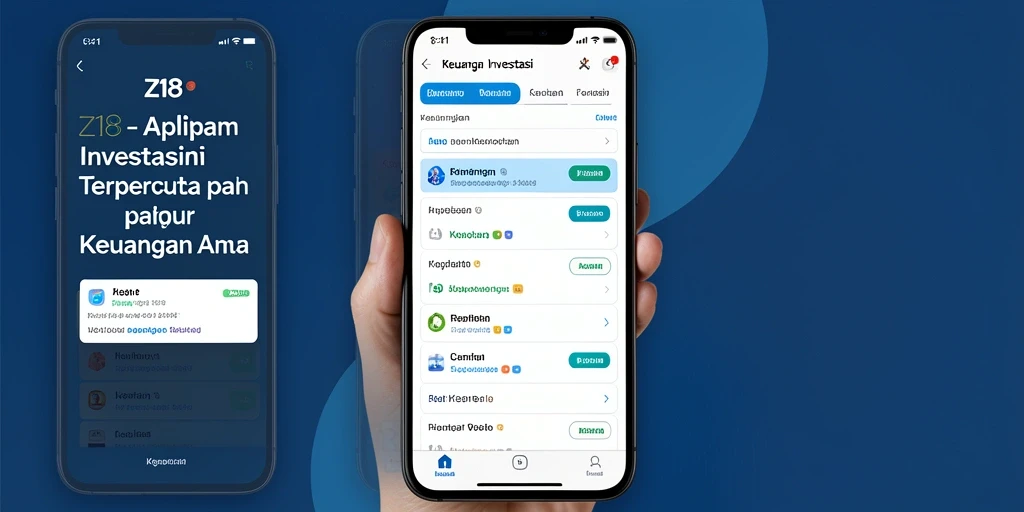 Screenshot Z18 menampilkan interface intuitif untuk investasi mudah.